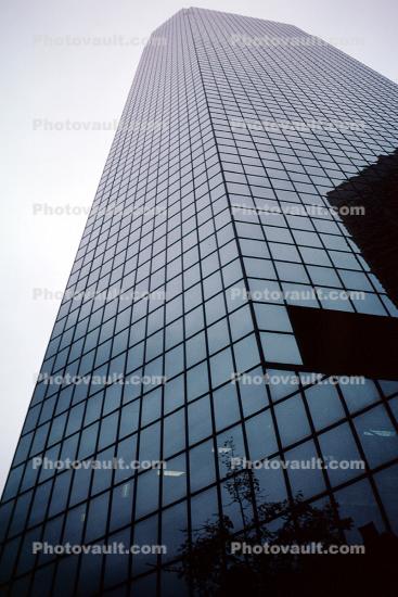 skyscraper, building, glass, abstract, grid