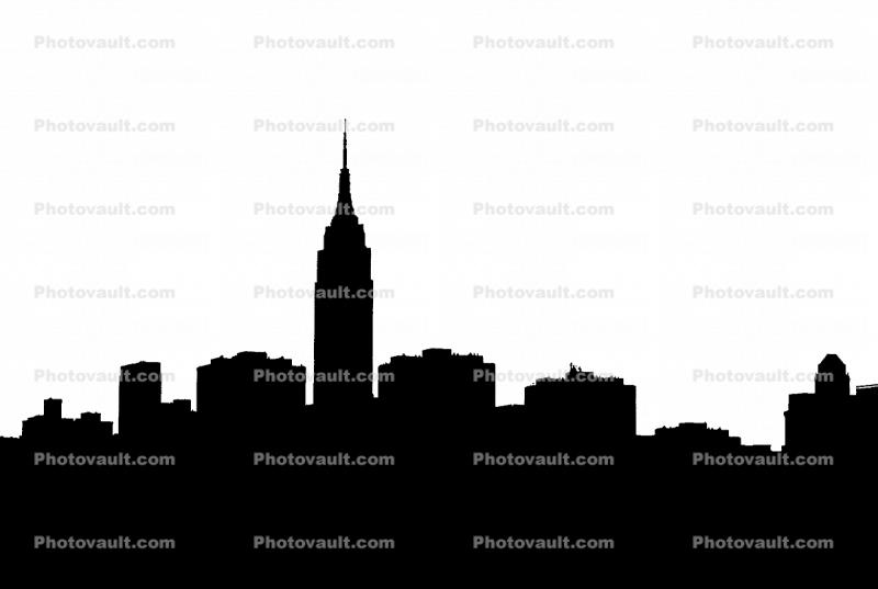 Empire State Building silhouette, New York City, logo, shape, 27 October 1997