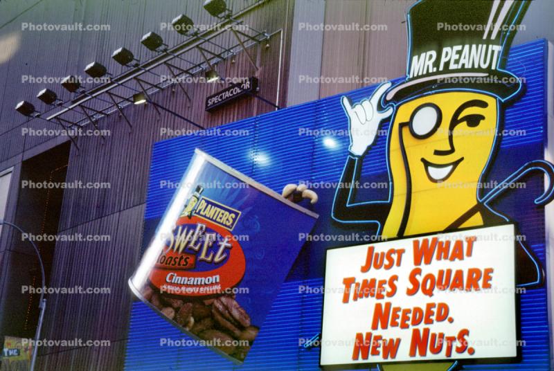 Planters, Times Square, Just What Times Square Needed, New Nuts, Mr. Peanut, Manhattan