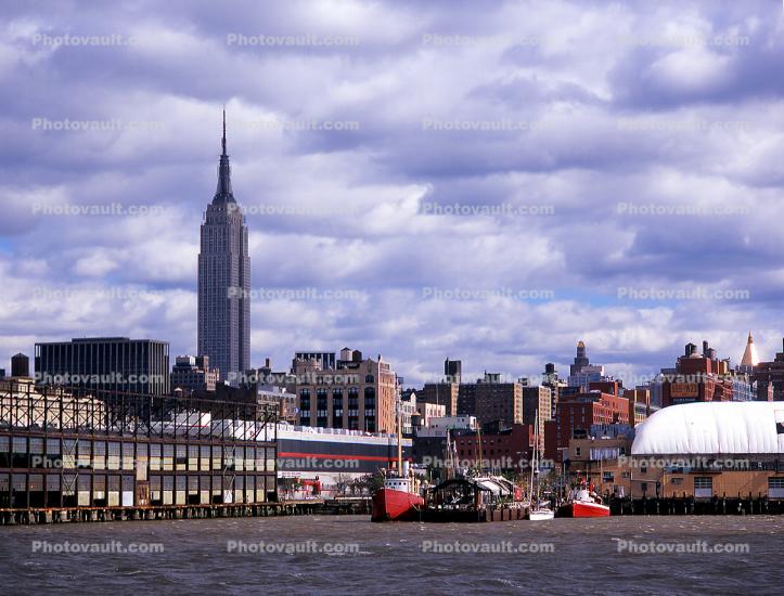 Piers, Waterfront, NYC Skyline, Piers, docks, boats