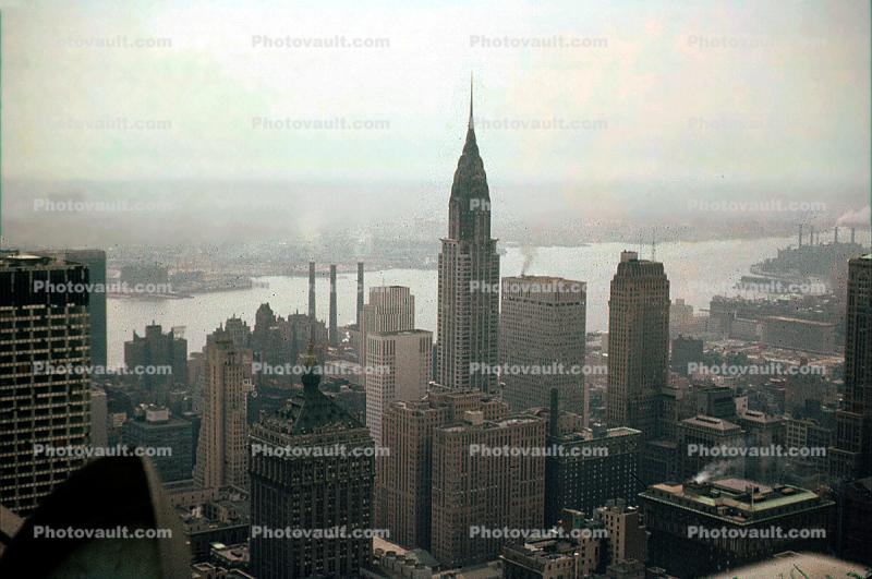 Chrysler Building, Cityscape, Skyline, Skyscrapers, 1950s