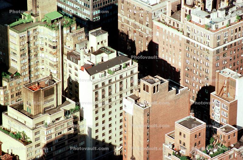 Midtown Manhattan, buildings, roof gardens, July 1989