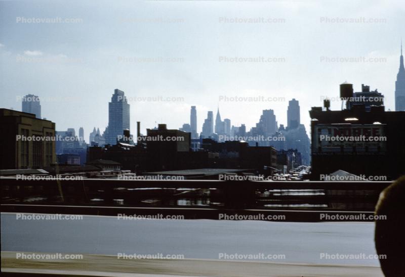 Manhattan, Midtown, Central Park, Cityscape, Skyline, Building, Skyscraper, May 1960, 1960s