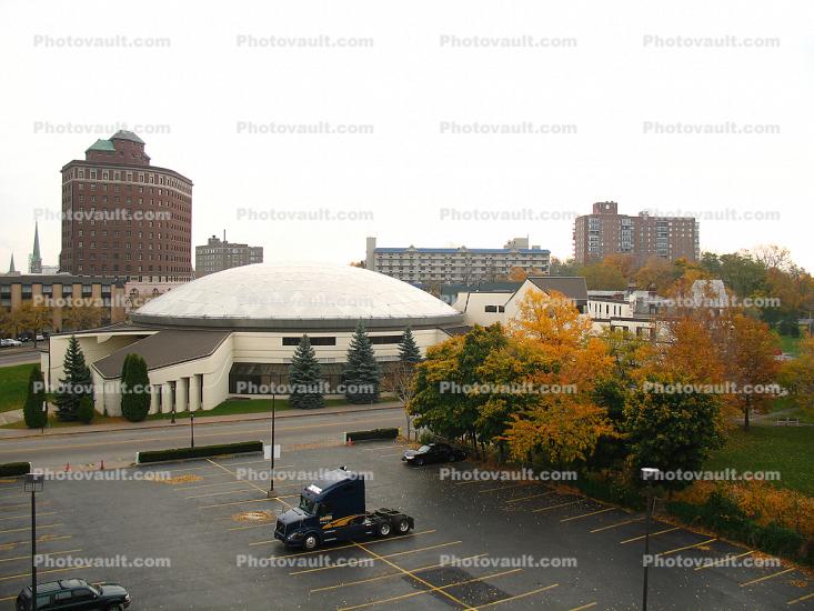 Parking Lot, Turtle Dome Building, Geodesic Dome, City of Niagara Falls