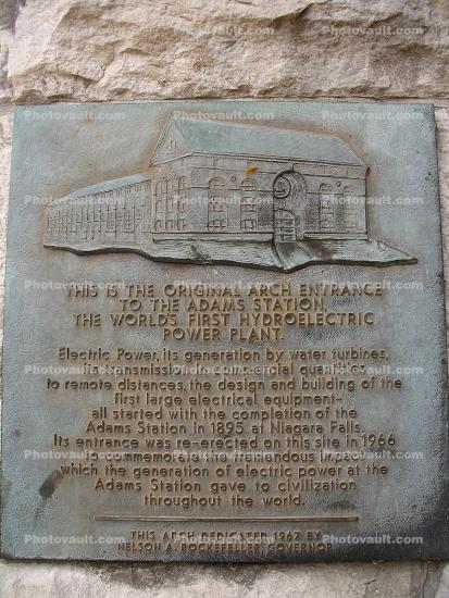 This is the Original Arch Entrance to the Adams Station hydroelectric power plant, City of Niagara Falls