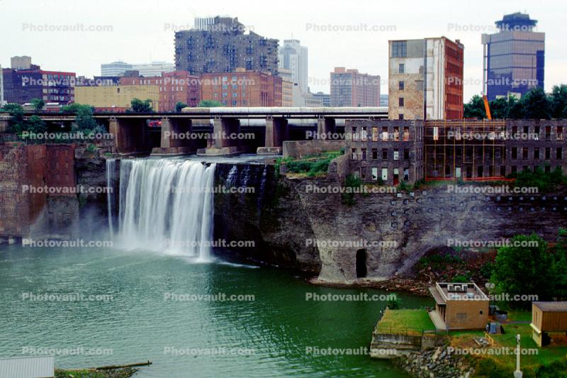 High Falls, Genesee River, Downtown Rochester, Waterfall