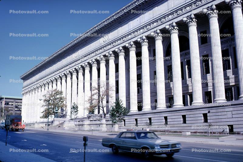 State Education Building, cars, automobiles, vehicle, Bonneville, Albany, 1960s