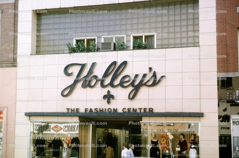 Holley's Fashion Center, building, Ithica, 1960s