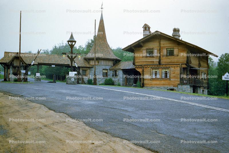 Toll Station, buildings, Highway, Roadway to White Face Mountain, Wilmington, 1950s