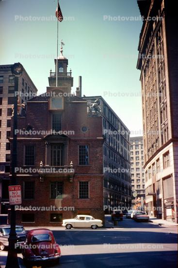 cars, Volkswagen Beetle, Street, buildings, automobile, March 1965, 1960s