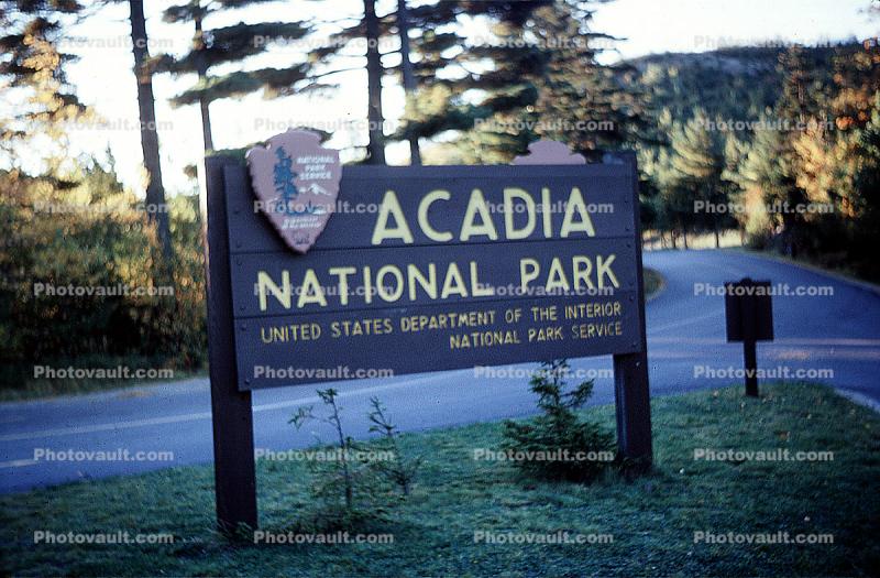 Acadia National Park signage