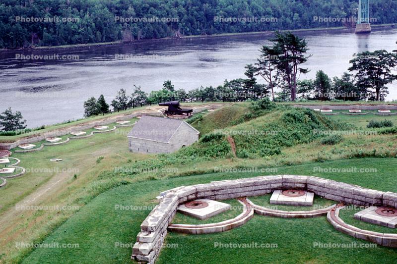 Penobscot River, Fort Knox State Park, Historic Site, Granite Fort, Rodman gun, cannon, gun emplacements
