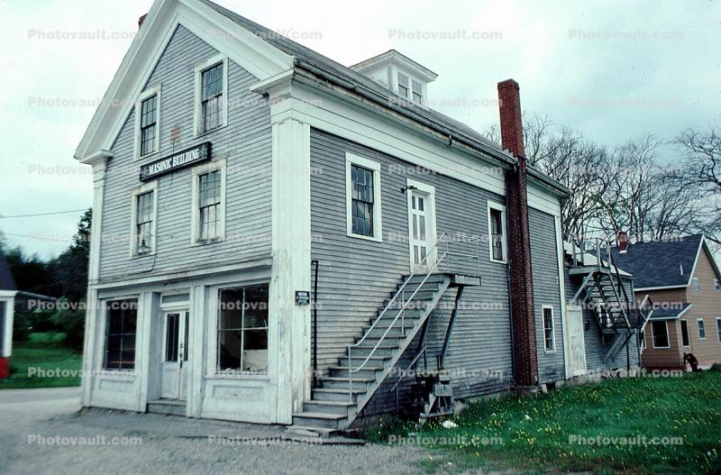 Masonic Building, Stairs, Chimney