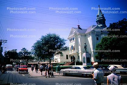 Courthouse, Car, automobile, vehicle, August 1963, 1960s