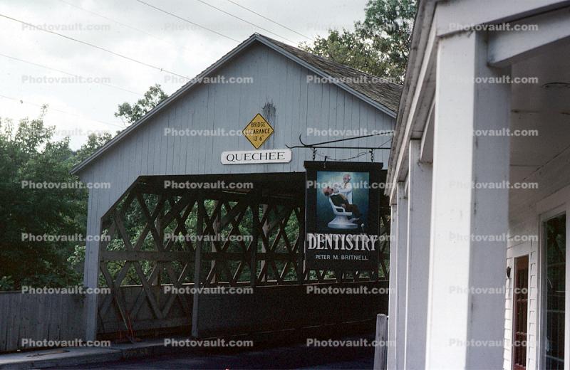 Quechee Covered Bridge, Vermont, Dentistry Sign, Peter M. Britnell