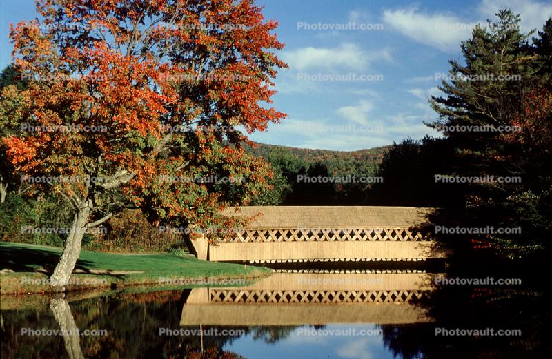 Bucolic, Reflection, Trees, Woodstock area, near Conway, New Hampshire, autumn