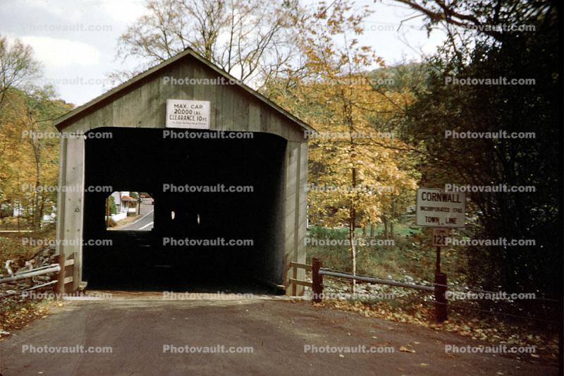Cornwall Covered Bridge, Connecticut, August 1953, 1950s