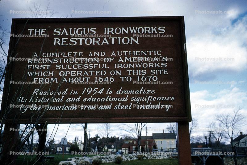Saugus Iron Works National Historic Site, September 1958, 1950s