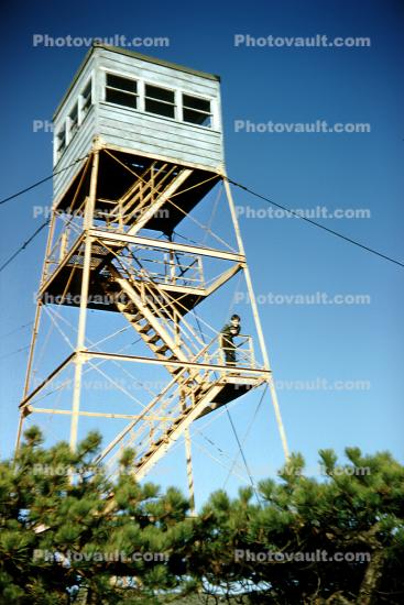 fire watchtower, Mount Everett State Reservation, Massachusetts, April 1953, 1950s
