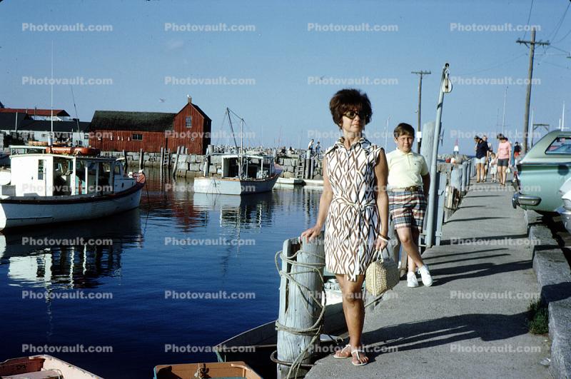 Woman at the docks, Rockport Harbor, Massachusetts, 1960s