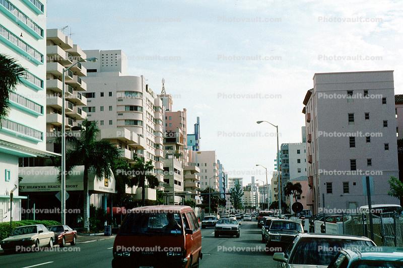 Collins Avenue, Cars, buildings,, 21 January 1995