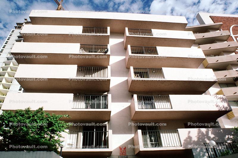 Art-deco apartment building, Balconies, Balcony, 21 January 1995