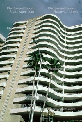 Art-deco building, Palm Trees, Balconies, Balcony, 21 January 1995