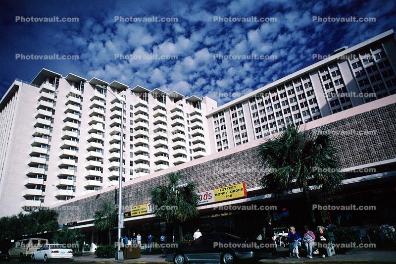 Hotel, Building, highrise, alto cumulus clouds, 21 January 1995