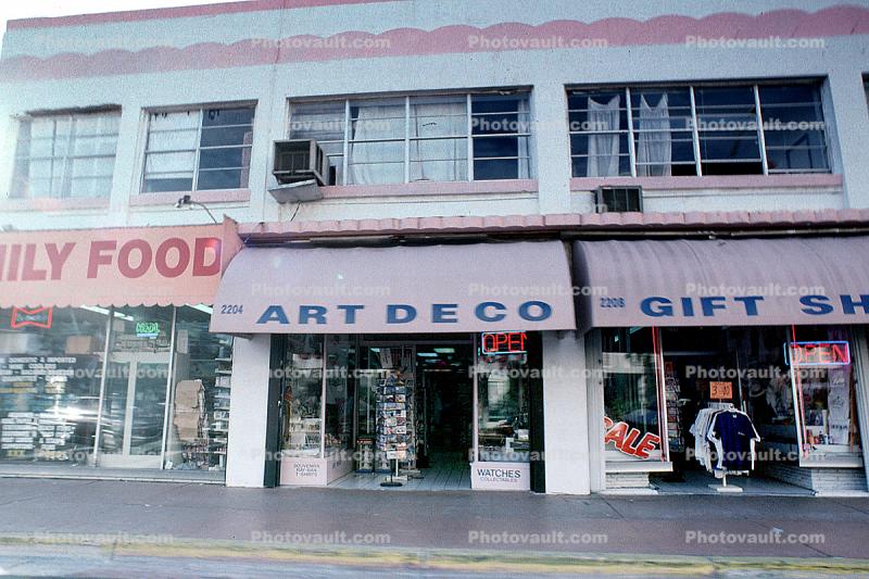 Shops, stores, Building, art-deco gift shop, awning, 21 January 1995
