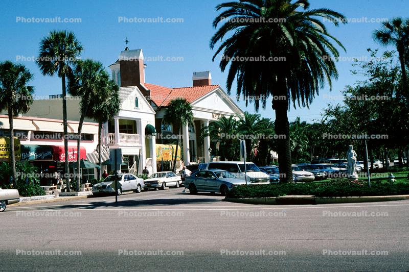 Buildings, cars, street, Sarasota