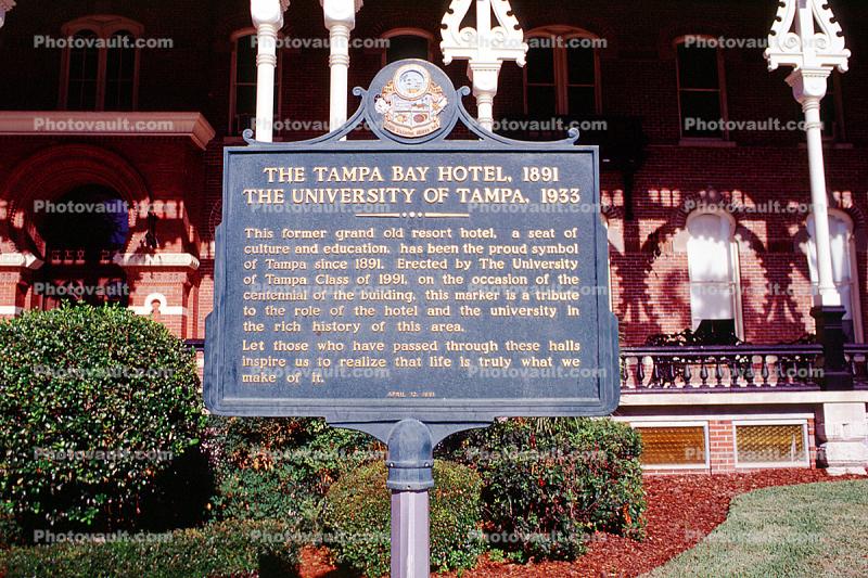 The Tampa Bay Hotel 1891 - The University of Tampa 1933, 1950s
