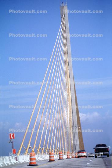 Sunshine Skyway Bridge, Interstate Highway I 275, US-19, cars, lanes, Road, St Petersburg, Tampa