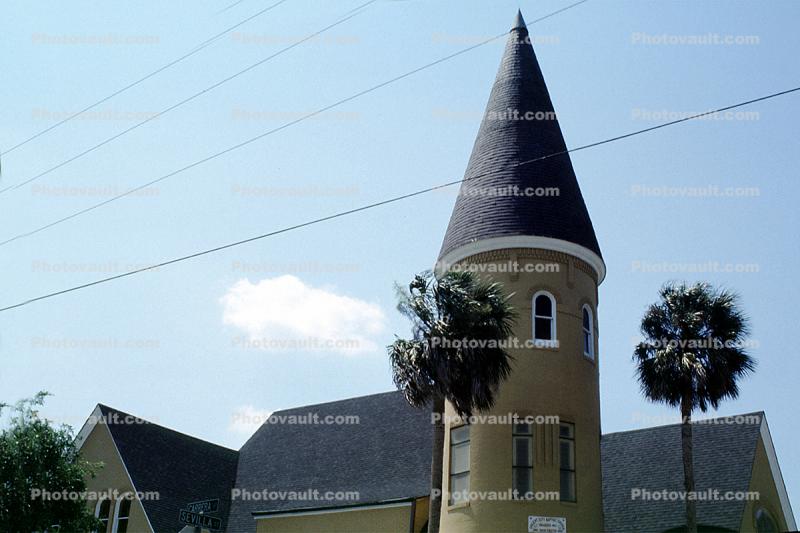 Ancient City Baptist Church, cone, tower