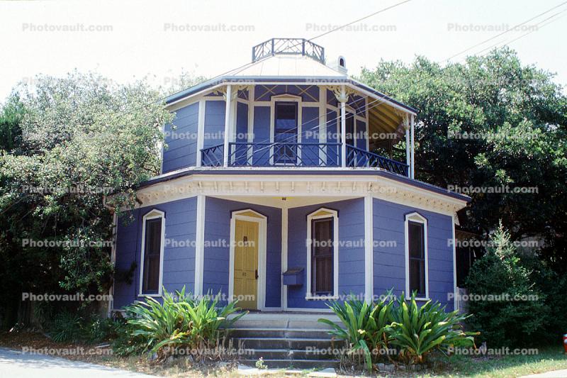 Purple Octagon House, building, home, residence