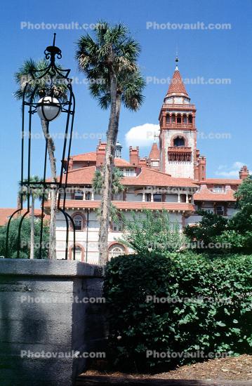 Flagler College, Building, lawn, trees, tower