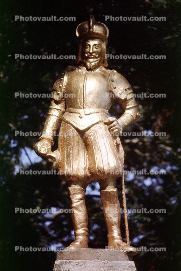 Jaun Ponce de Leon statue, Gold, golden, Fountain of Youth, 31 May 2003