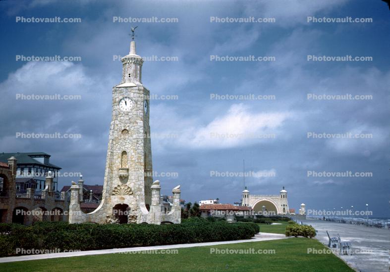 Daytona Beach Coquina Clock Tower, Pavillion, 20 March 1946