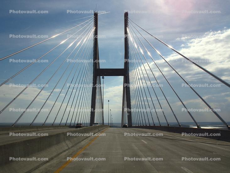 Sidney Lanier cable-stayed Bridge, US Highway-17, Brunswick, Georgia