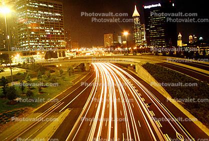 Cityscape, Skyline, Buildings, Nighttime, Downtown Atlanta