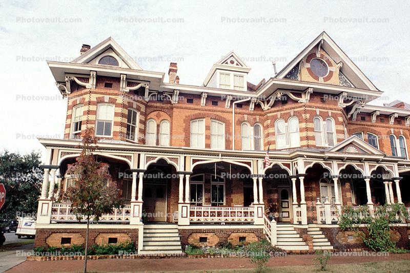 Mansion, Homes, Building, Ornate, Porch, Savannah, opulant