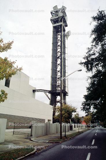 Microwave Tower, Building, Road, Savannah