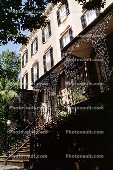 Building, Porch, Historic Savannah