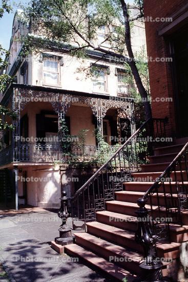 Building, Home, House, Stairs, Steps, Historic Savannah