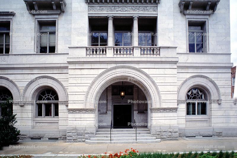 Door, Doorway, Entrance, Entry Way, Entryway, Tomochichi Federal Building and U.S. Courthouse, Corner, National Historic Landmark District, Savannah