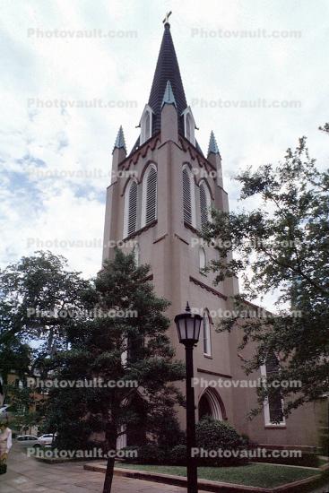 St John's Episcopal Church, Building, Tower, Steeple, Madison Square, Savannah