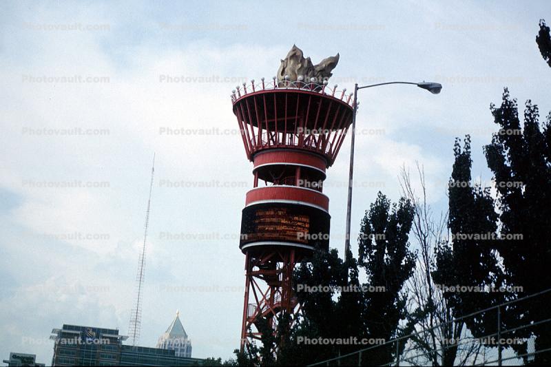 Olympic Torch commemorating the 1996 Olympics, landmark tower, Atlanta