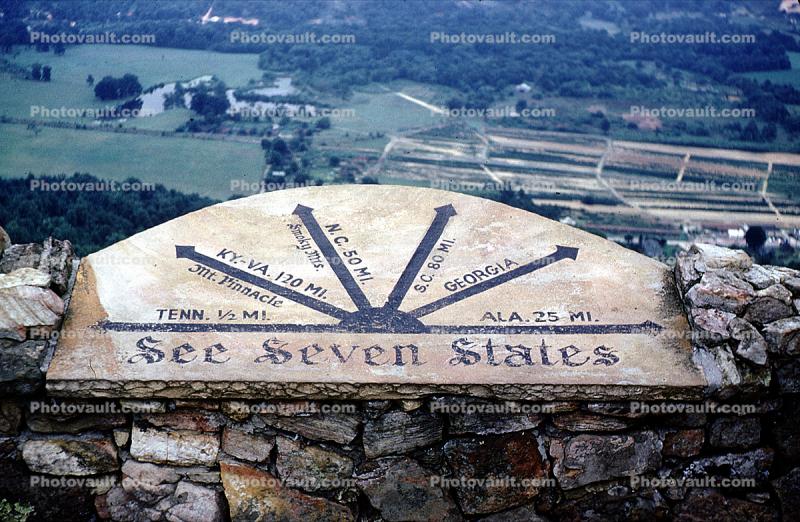 See Seven States, The Marker at the Summit, Lookout Mountain