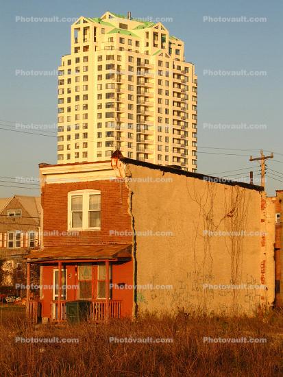 Slum Housing, Buildings, skyline