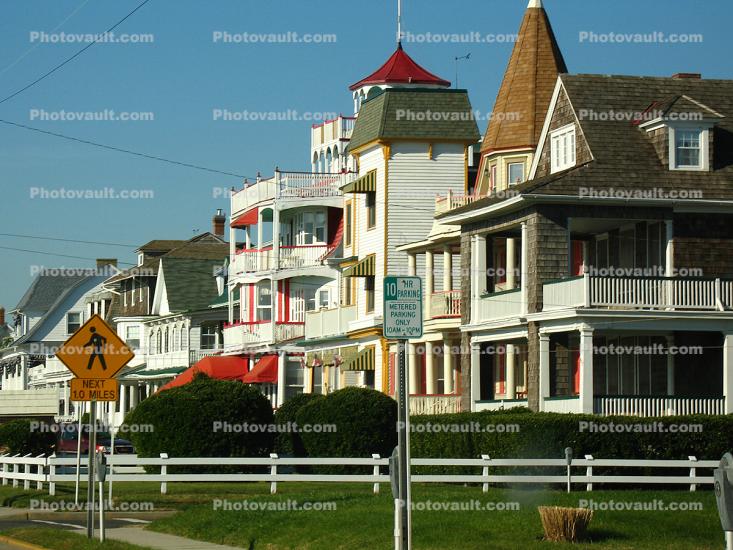 Building, Home, House, mansions, balcony, porch, Cape May