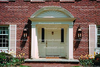 Door, Doorway, Entrance, Entry Way, Entryway, Brick, Franklin Lakes, 1950s